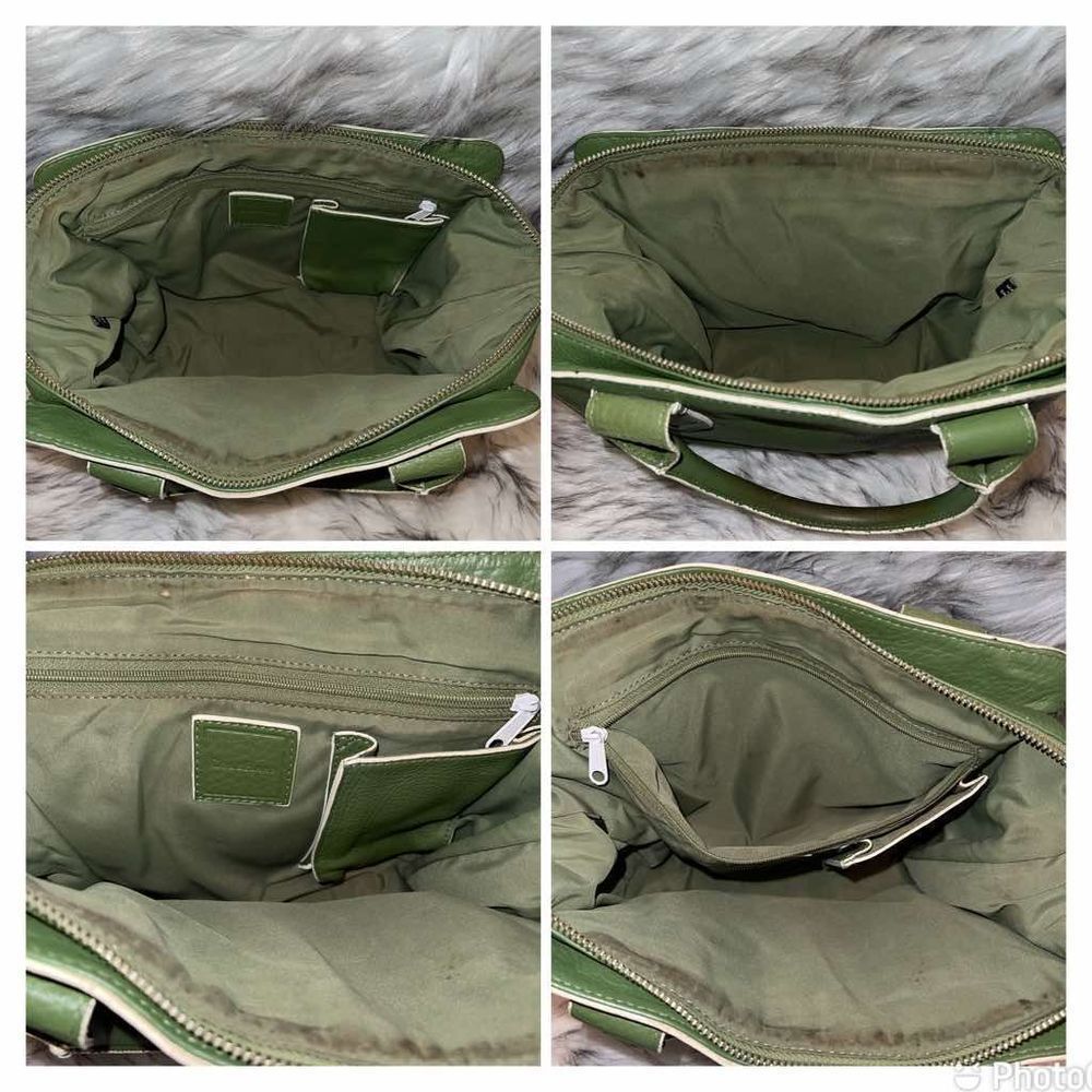 🚨Sold🚨Cole Hahn leather preloved Green pebbled rescue purse - Picture 14 of 16